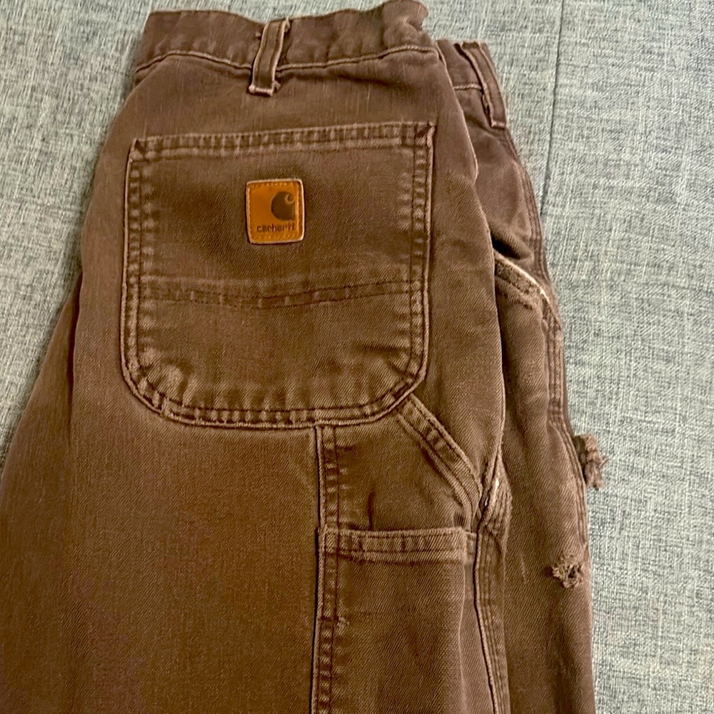 Carhartt brown dungarees 33 X 32